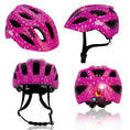 Load image into Gallery viewer, Crazy Safety Bicycle helmet Heartbeat Stripes children's helmet with light