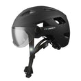 Load image into Gallery viewer, Crazy Safety Bicycle helmet Matte black / M/L (55-61cm) OAK E-Bike bicycle helmet with UV visor, LED lights, reflective straps, and Fidlock buckle