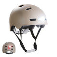 Load image into Gallery viewer, Crazy Safety Bicycle helmet Matte sand / M (54-57cm) Vertigo urban bicycle helmet with front and rear lights