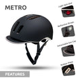 Load image into Gallery viewer, Crazy Safety Bicycle helmet METRO urban bicycle helmet with light