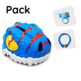 Load image into Gallery viewer, Crazy Safety Bicycle helmet Product bundle: Blue Dino bike Helmet, Lock, and Dinosaur bell for Children