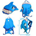 Load image into Gallery viewer, Crazy Safety Bicycle helmet Product bundle: Blue shark bicycle helmet, backpack, cycling gloves & bell for children