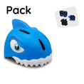 Load image into Gallery viewer, Crazy Safety Bicycle helmet Product bundle: Blue shark Bicycle Helmet & Protective Gear for Children