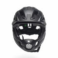 Load and play video in Gallery viewer, Black Crazy Safety Full-Face Bicycle Helmet with Integrated Chin Guard, Offering Maximum Protection for Active Kids Aged 6 to 12 Years