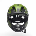 Load and play video in Gallery viewer, Green Crazy Safety Full-Face Bicycle Helmet with Integrated Chin Guard, Offering Maximum Protection for Active Kids Aged 6 to 12 Years