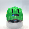 Load and play video in Gallery viewer, Green Crocodile Bicycle Helmet for Children, Combining Fun, Comfort, and Reliable Safety – Crazy Safety