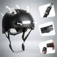 Load image into Gallery viewer, Vertigo urban bicycle helmet with front and rear lights
