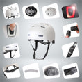 Load image into Gallery viewer, Vertigo urban bicycle helmet with front and rear lights
