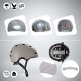 Load image into Gallery viewer, Vertigo urban bicycle helmet with front and rear lights
