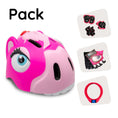 Load image into Gallery viewer, Product bundle: Pink pony bicycle helmet, protective gear, lock, and bicycle gloves for children
