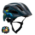 Laad afbeelding in Galerij weergave, Crazy Safety Bicycle helmet Black/green / M (54-58cm) Graffiti Splash children's helmet with light
