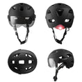 Bild in Galerie-Betrachter laden, Crazy Safety Bicycle helmet Matte black / M/L (55-61cm) OAK E-Bike bicycle helmet with UV visor, LED lights, reflective straps, and Fidlock buckle
