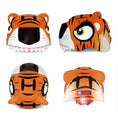 Laad afbeelding in Galerij weergave, Crazy Safety Bicycle helmet Product bundle: Orange Tiger Bicycle Helmet, Lock and Tiger Bell for Children
