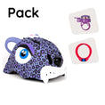 Load image into Gallery viewer, Crazy Safety Bicycle helmet Product bundle: Purple Leopard Bicycle Helmet, Lock and Leopard Bell for Children
