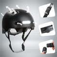 Load image into Gallery viewer, Crazy Safety Bicycle helmet Vertigo urban bicycle helmet with front and rear lights
